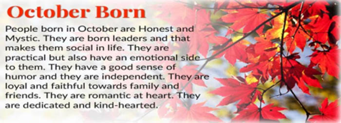 October Born people and their traits