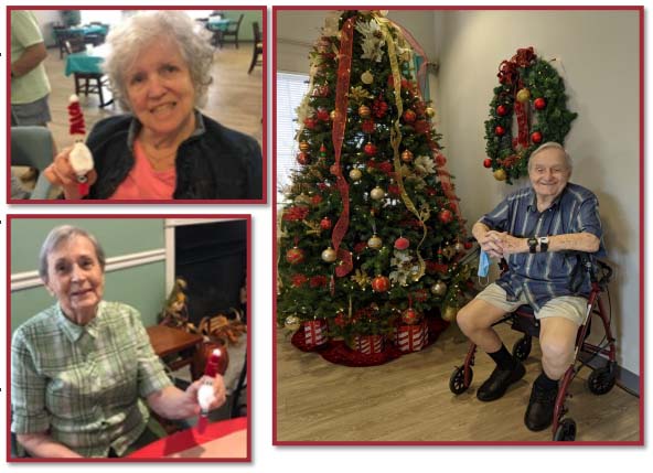 assisted living residents getting ready for the holidays