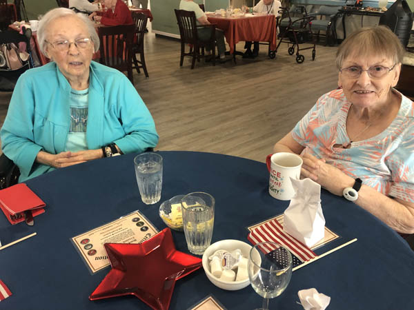 Veterans Elizabeth and Mary Assisted Living residents at Cabot Cove