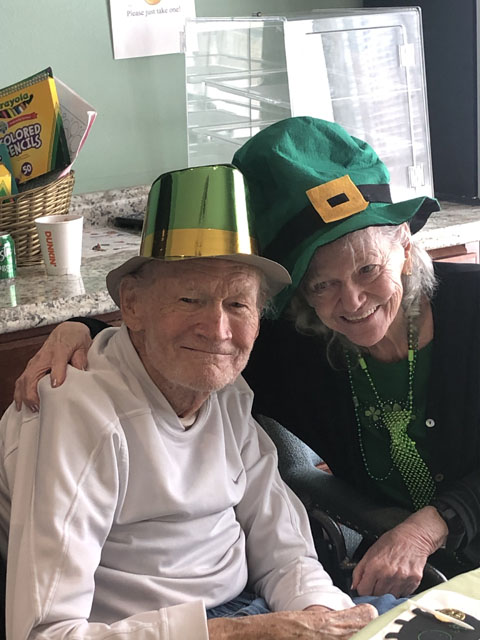 assisted living Cabot Cove St Patricks Day festivities