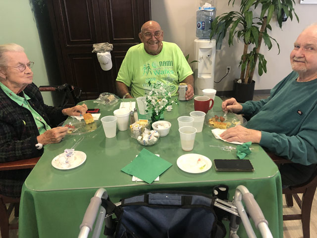 assisted living Cabot Cove St Patricks Day fun