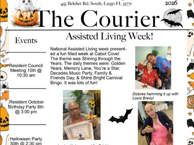 assisted living newsletter image October 2026 Cabot Cove of Largo