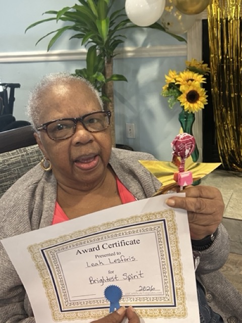 proud assisted living resident